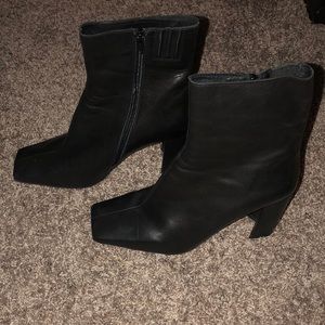 Jeffrey Campbell leather heeled booties